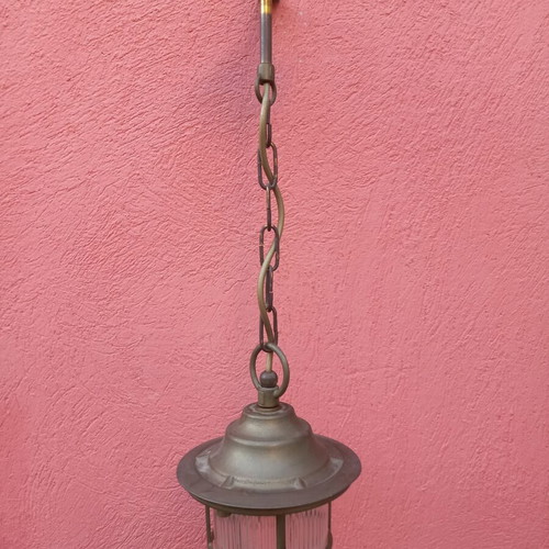 Brass outdoor lamp used, E27 socket, single piece