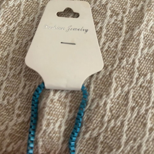 Blue necklace long chain new
