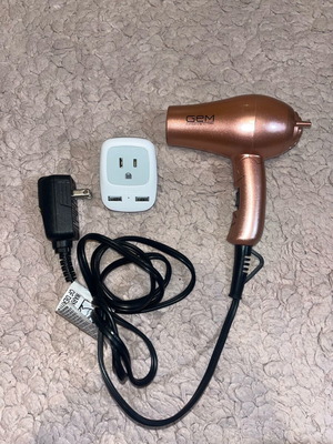Hair dryer like new, small travel size with adapter