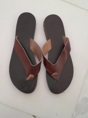brown leather sandal