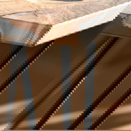 Χειροποίητο τραπεζάκι σαλονιού από ξύλο ελιάς και ρητίνη καινούργιο