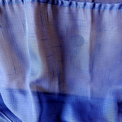 Curtain set with tabs like new, blue and electric blue, 1.35x2.70m each