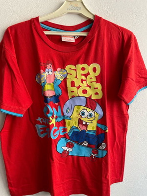 SpongeBob Nickelodeon t-shirt used, red, size 158 cm