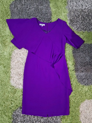 Lizabella Ella Boo purple midi dress size M like new