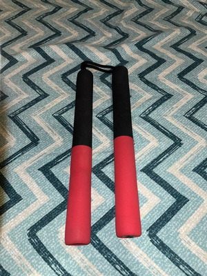 Martial arts training nunchaku used