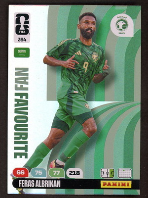 Panini World Cup Adrenalyn XL 2026 Card #394 Feras Albrikan like new