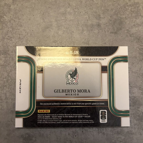 Gilberto Mora football patch collectible
