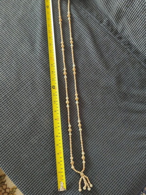Necklace with pearls like new, beige and brown
