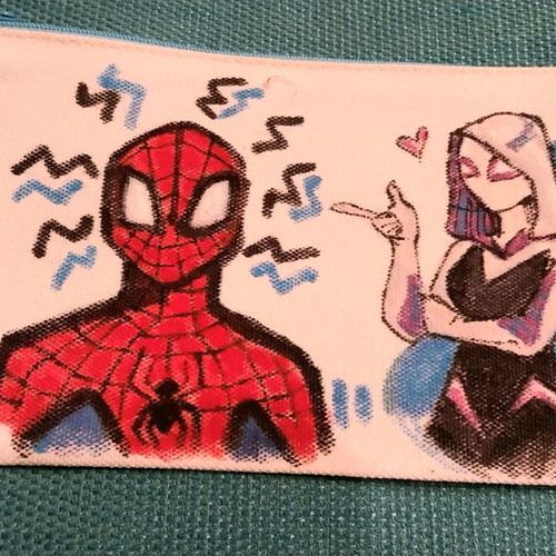 Spiderman-Spiderverse pencil case handmade like new