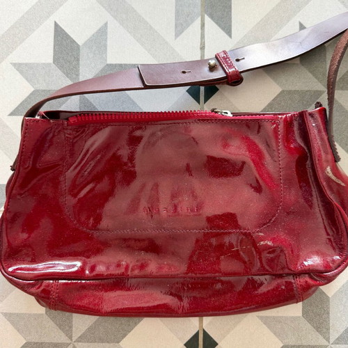 Mazzini shoulder bag used, red patent leather