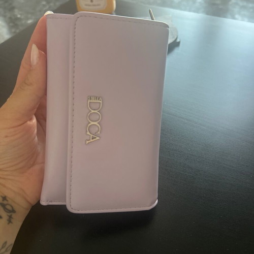 Doca Stella wallet like new, lilac medium size 14x10 cm