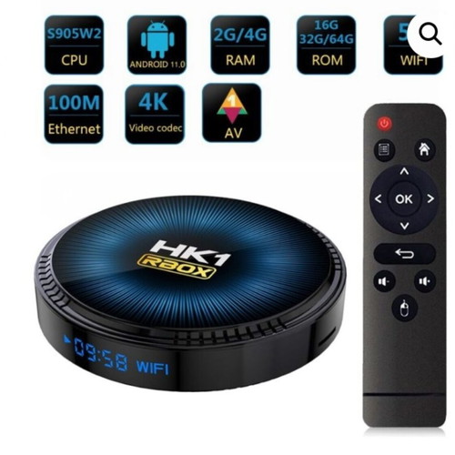 HK1 RBOX W2 Smart TV Box 4GB RAM 64GB ROM Android 11.0 8K Ultra HD
