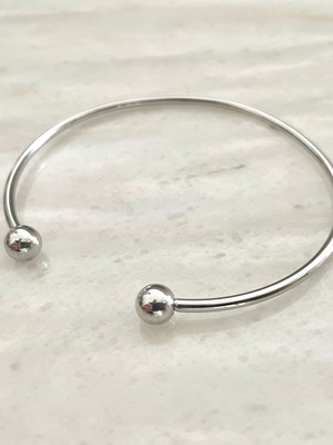 Stainless steel bracelet with removable ends new, silver
