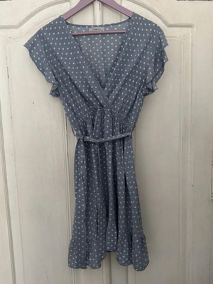Polka Dot Dress used, blue with white, size M