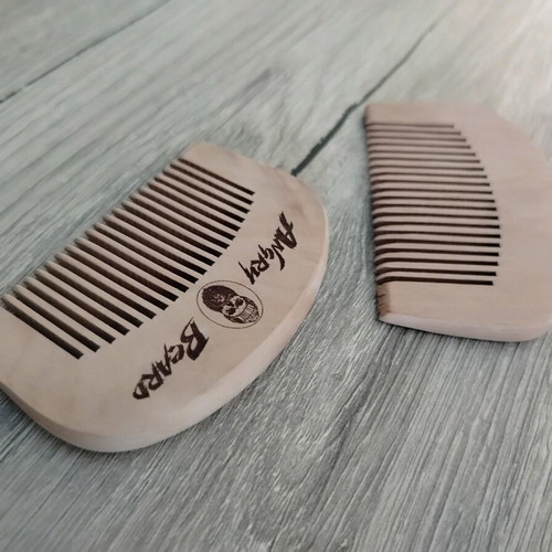 Angry Beard Wooden Beard Comb with Engraving