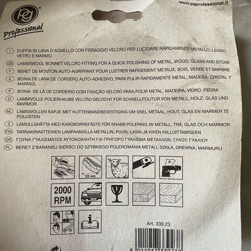 Self-adhesive polishing wool like new