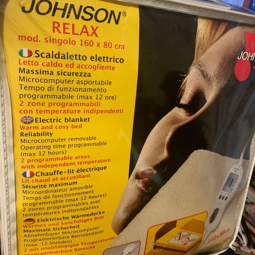 Electric blanket single reinforced new with two independent temperature zones