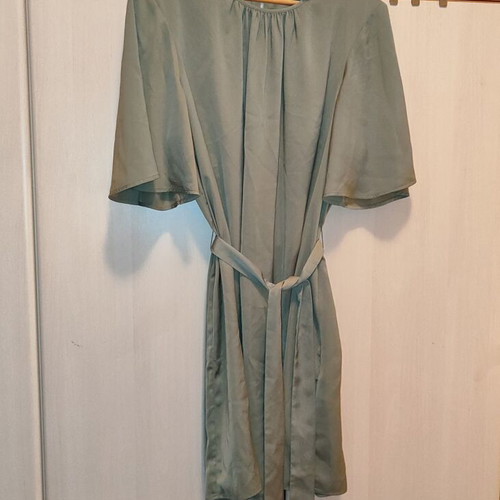 H&M Sage Green Satin Mini Dress XL like new