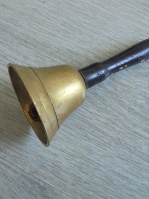 Old handbell with handle used