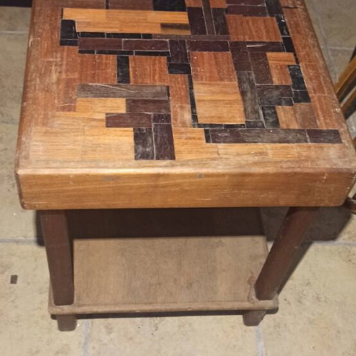 Handpainted wooden tables and chairs like new, unique pieces