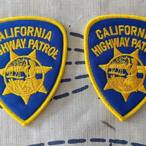 California Highway Patrol embroidered shoulder patches set of 2 new