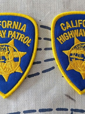 California Highway Patrol embroidered shoulder patches set of 2 new