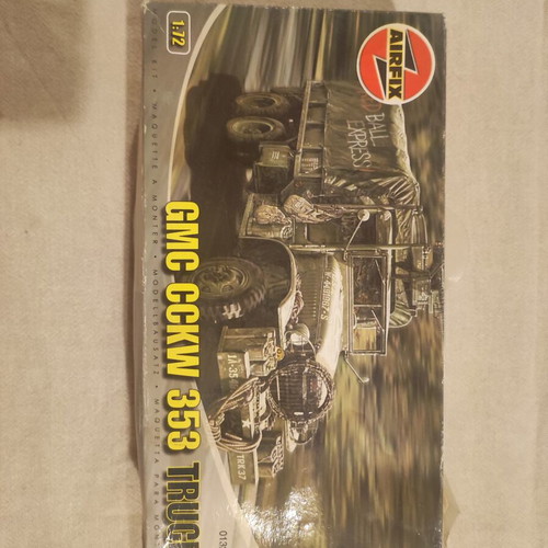 Plastic model GMC CCKW 353 truck like new, Airfix 1:72 scale