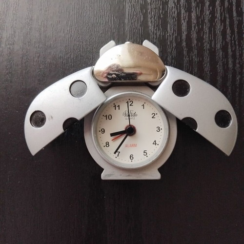 Valido small ladybug table clock alarm used, needs repair
