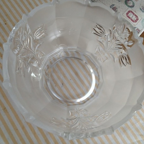 Vintage crystal large fruit bowl new