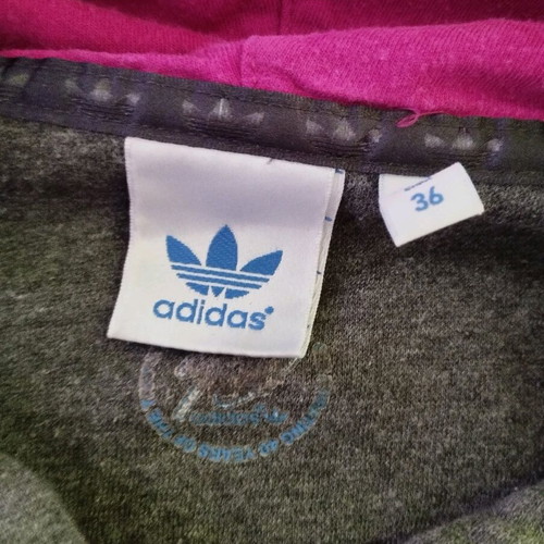 Adidas sweatshirt like new, size S, gray and pink