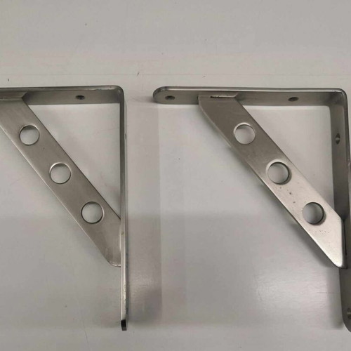Inox shelf brackets set 17cm x 20cm like new heavy duty