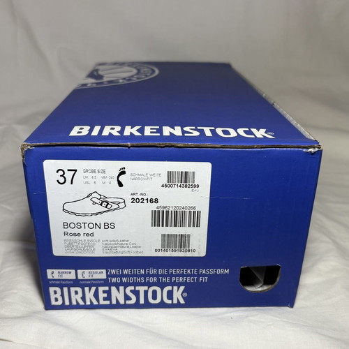 Birkenstock Boston BS Rose Red Suede Clogs brand new with tags