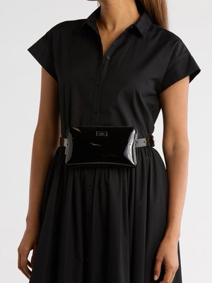 Kate Spade New York waist bag new, genuine patent leather, black