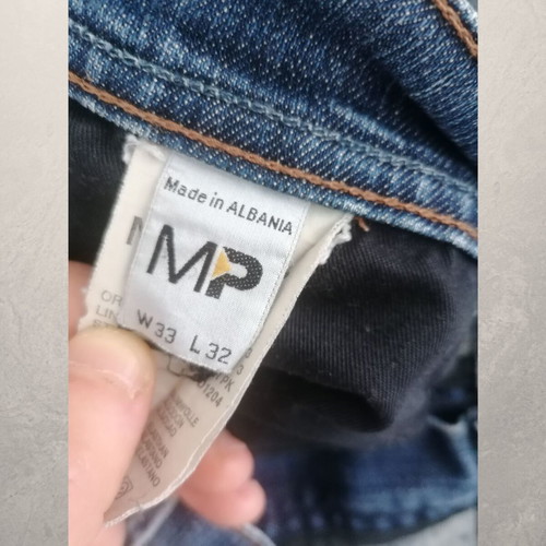 Jeans Meltin Pot Large used, medium washed, straight leg, size 32