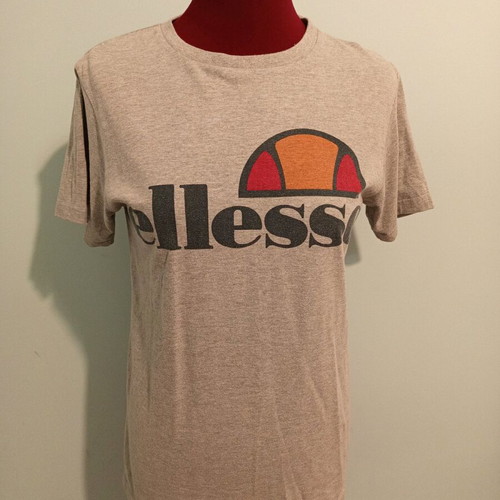 Ellesse Boyfriend T-Shirt with Chest Logo Grey New