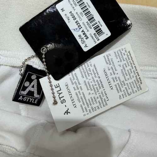 A-Style velour shorts new, white, size M