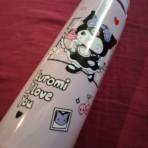 Kuromi by Sanrio water bottle with straw new