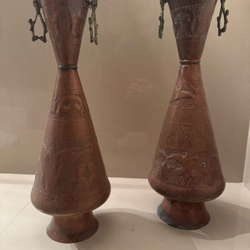 Bronze amphorae used, set of 2 pieces