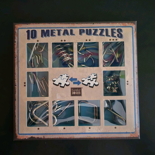 Set of 10 metal puzzles like new