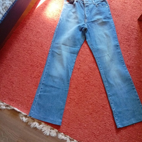 Vintage Gloria Vanderbilt women's jeans size 12 high waisted used, blue