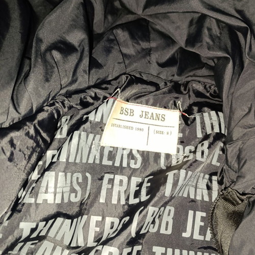 BSB Jeans jacket small like new, thick winter black