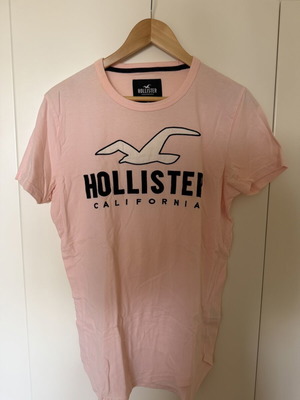 Hollister T Shirt μεταχειρισμένο, μέγεθος Small, άσπρο και ροζ