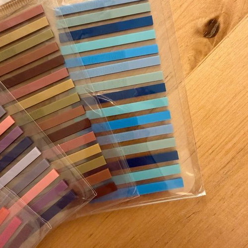 Set of page markers new, 1500 stickers in 5 colors