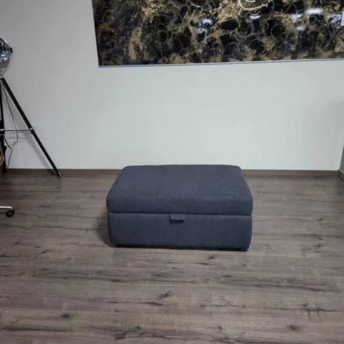 Gray fabric stool with storage function new