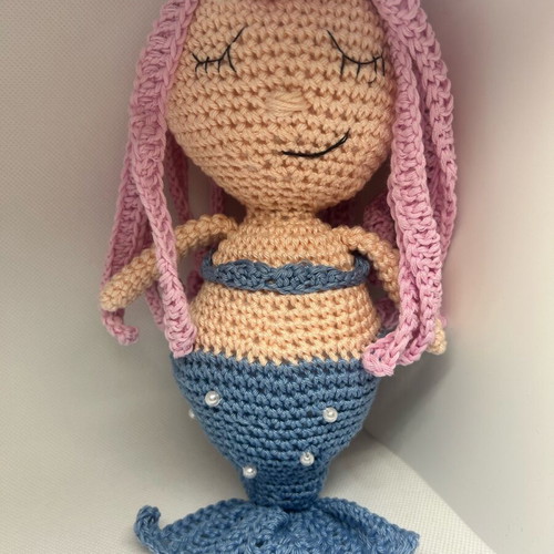 Mermaid crochet 20 cm new made of 100% hypoallergenic yarn