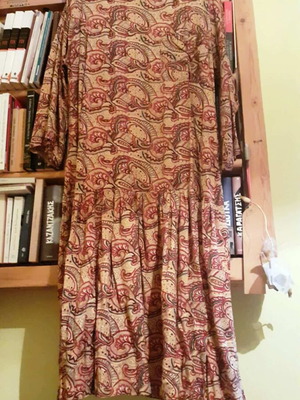 Boho-style dress with paisley pattern, like new, size L