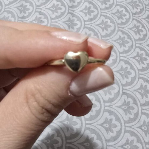 Set of 3 heart rings like new, gold color