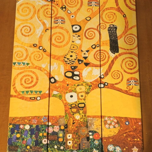 Triptych painting The tree of life Gustav Klimt new on canvas 50x65