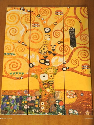 Triptych painting The tree of life Gustav Klimt new on canvas 50x65