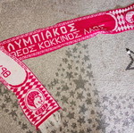 Vintage κασκόλ Ολυμπιακού δεκαετίας 1980 σαν καινούργιο, αυθεντικό συλλεκτικό
